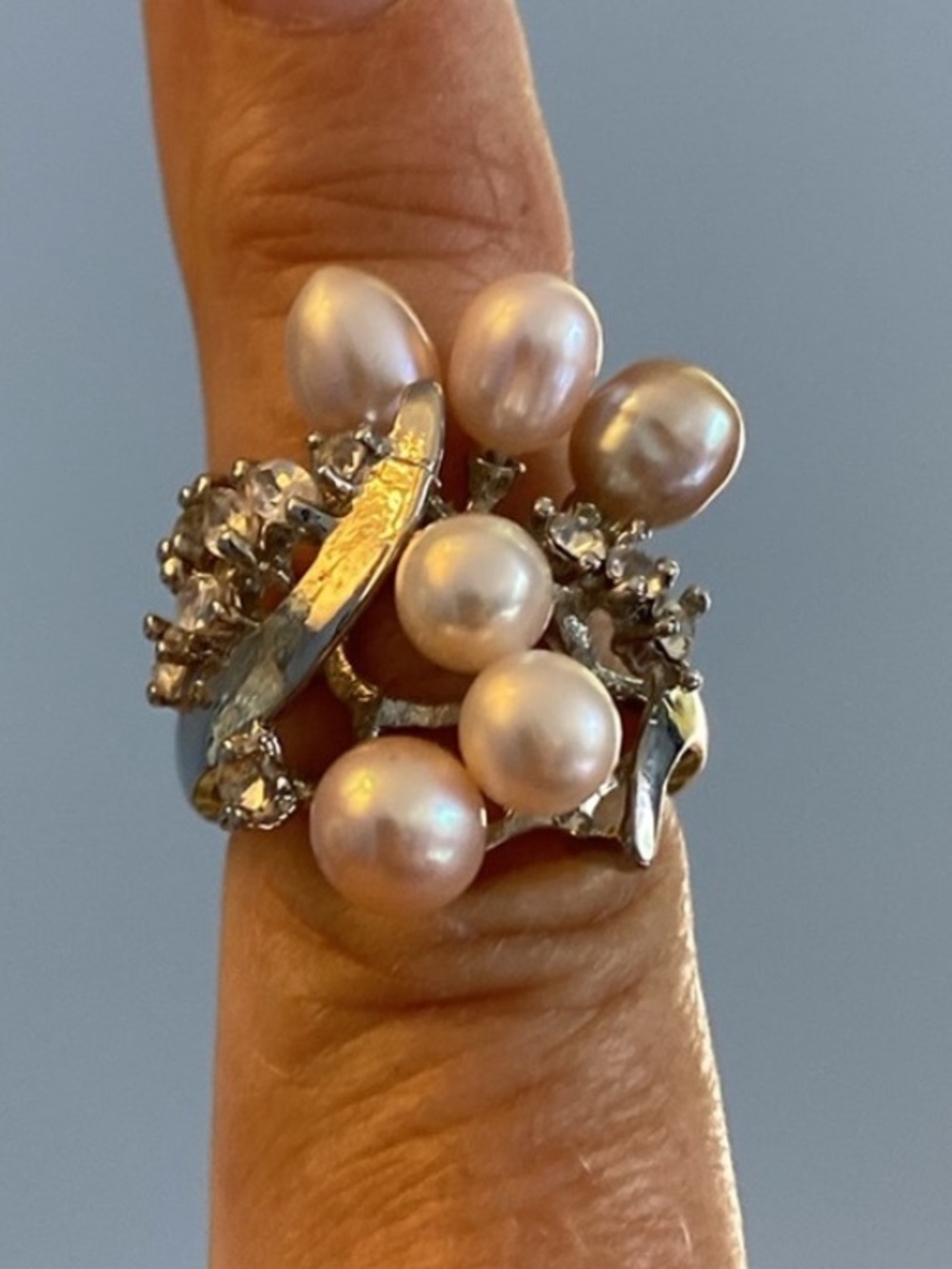 Freshwater Pearl Cocktail Ring-Vintage (7)